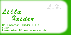 lilla haider business card